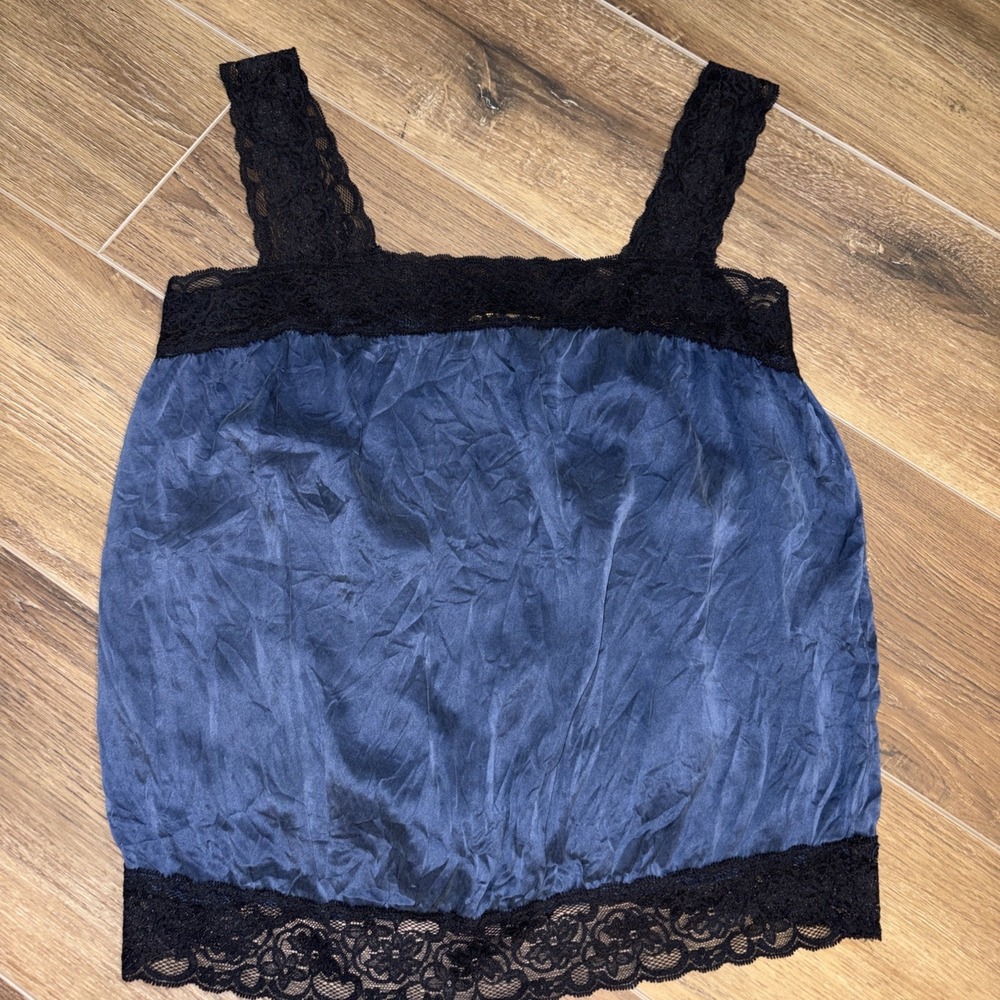 Libertine for Target silk slip tank top lace trim coquette‎ regencycore Large